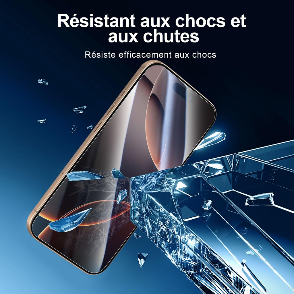 NEW'C 3 Pack Designed for iPhone 16 Pro, iPhone 17, 17 Pro Screen Protector (6.3 inches), Enhanced Tempered Glass Protection with easy installation tool included, Case Friendly