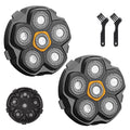 6 Blade Magnetic Replacement Shaving Heads for Bald Men Compatible with All 6D Magnetic Electric Razor (2 PCS VM-072)