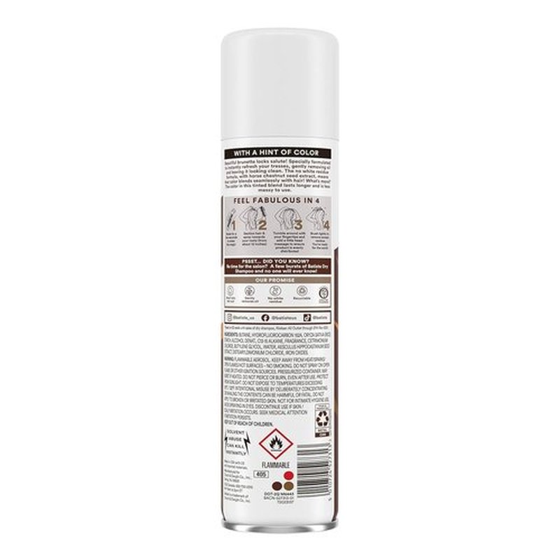 Batiste Dry Shampoo for Brunette Hair - Refresh & Absorb Oil, Waterless Formula, 5.71 oz