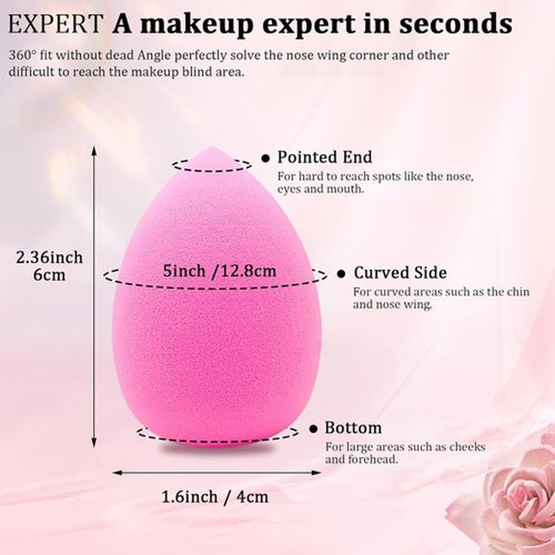 Skiennix 12-Piece Makeup Sponge Set - Latex-Free Flawless Soft Blenders for Powder & Liquid Makeup