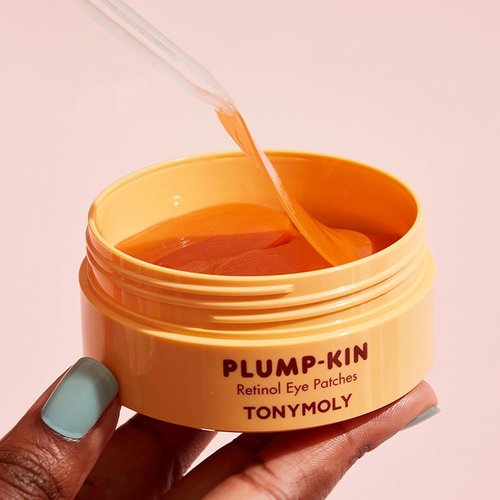 TONYMOLY Plump-Kin Retinol Hydrogel Eye Patches - Hydrating Under Eye Treatment with Pumpkin Extract, 30 Pairs