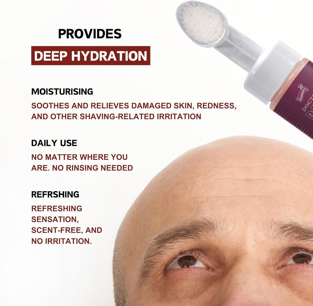 Beardburys Doctor Bald Cleansing Lotion for Bald Men, 100% Vegan Scalp Moisturiser with Aloe Vera, Essential Oils & Witch Hazel, Anti-Itch, Oil Control, Sulphate & Paraben Free, 200ml