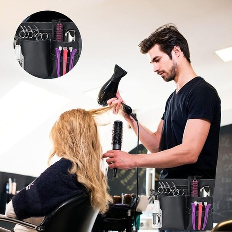 Noverlife Hairdresser Scissor Bag - Professional PU Leather Waist Pouch for Hairstylist Tools | Durable Storage Holster