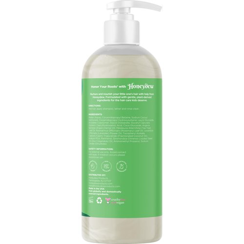 HONEYDEW Cleansing Kids Shampoo for Dry Scalp - Dry Flaky Scalp Care Shampoo for Kids and Hair Build Up Remover with Tea Tree Oil and Rosemary Essential Oils for Hair Care - Cleanser for Build Up