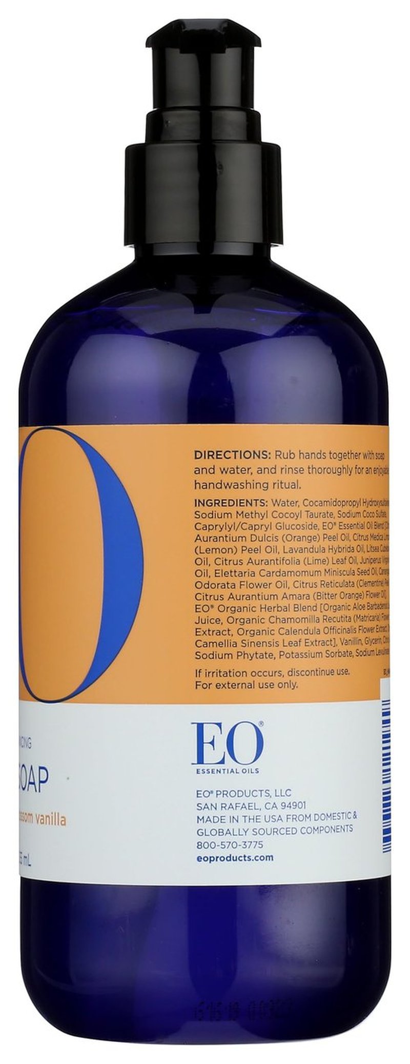 EO Orange Blossom & Vanilla Hand Soap, 12 Fl Oz