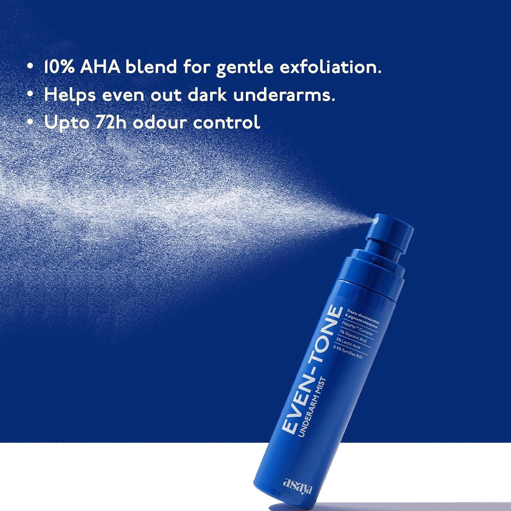 Even_Tone Underarm Mist | Lightweight Spray for Underarm Pigmentation Removal & Odour Control | Underarm Mist for Dark Underarms | 100 ml | Asaya_
