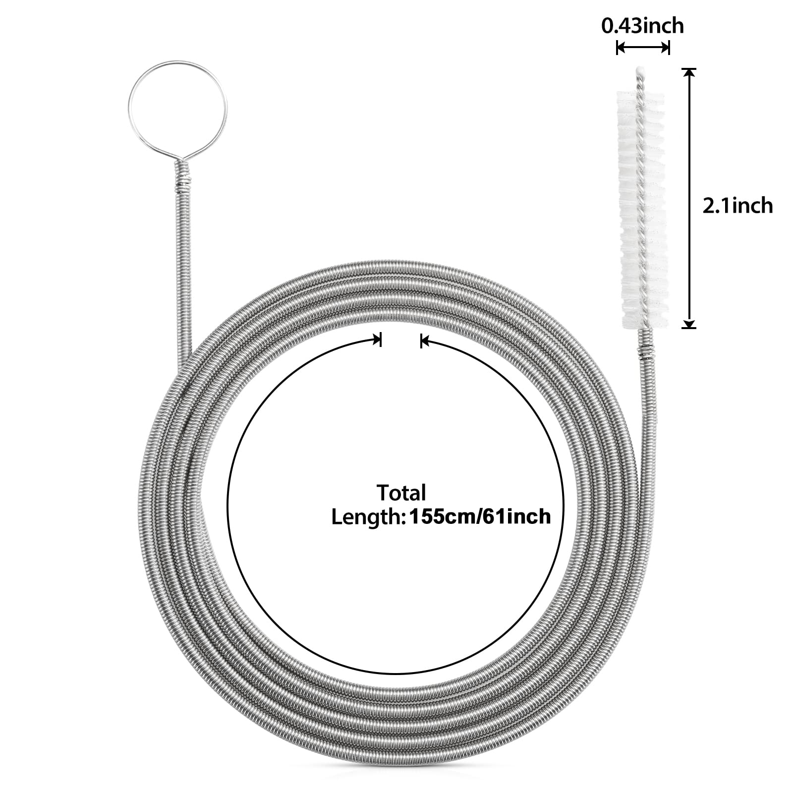 Long Drain Brush Flexible Feeding Tube Brush Slim Cleaning Brush Hose Pipe Brush