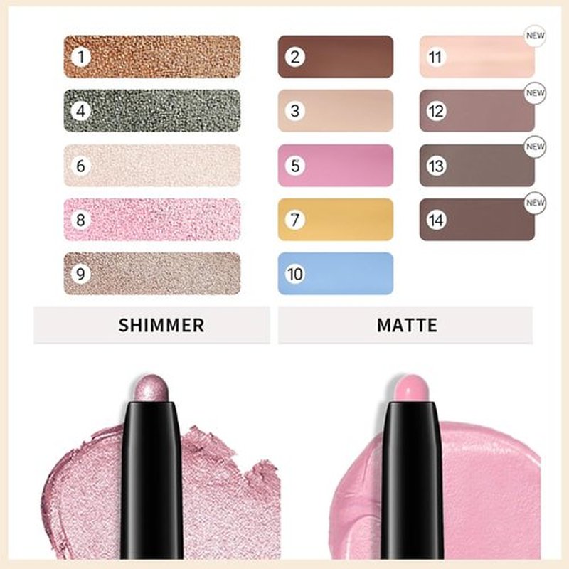 Erinde Waterproof Cream Eyeshadow Stick - Bright Pink Matte, Long-Lasting & Blendable | Vegan 05