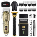 HIENA PRO Barber Clipper Set & Trimmer Kit for Men, Professional Electric Foil Shaver and Beard Trimmers, Men's Facial Grooming Tool, USB Charging, Perfect Gifts for Men