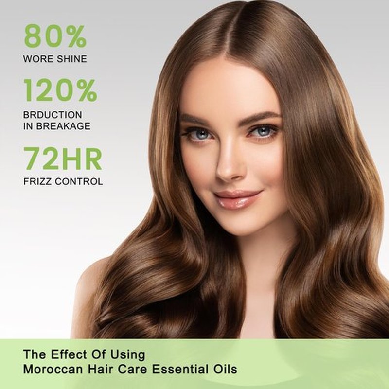 HonvTay Moroccan Hair Oil Has Multiple Benefits, It can Provide Various Hair Textures with Moisture, Strength, Repair and Other Care, Making the Hair Healthier and More Beautiful(1.01 fl oz) (BLACK)