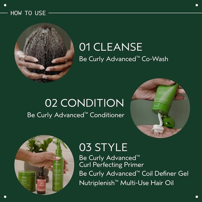 Aveda Be Curly Advanced Co-Wash - Hydrating Formula for Curly & Coily Hair | 11.8 Fl Oz | Sulfate & Silicone Free