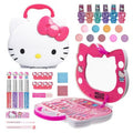 Hello Kitty Face Light-Up Makeup Vanity Set for Girls, Includes Nail, Eye and Lip Accessories, Perfect Birthday and Holiday Gift, AA Batteries Not Included, Ages 3+ by Townley Girl