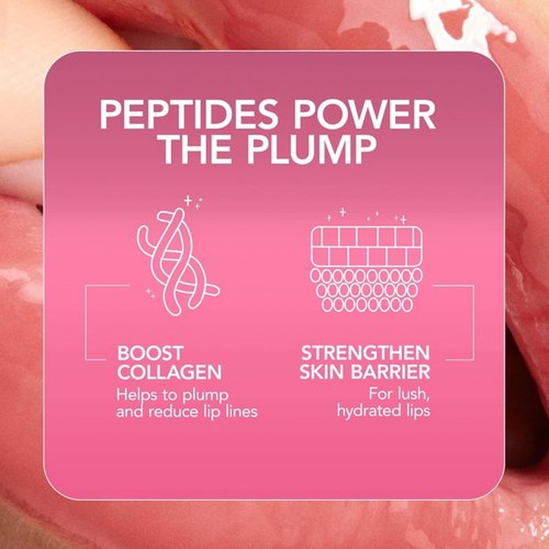 BUXOM Full-On Plumping Lip Cream - Hydrating Lip Plumper Gloss with Peptides & Hyaluronic Acid for Fuller, Softer Lips
