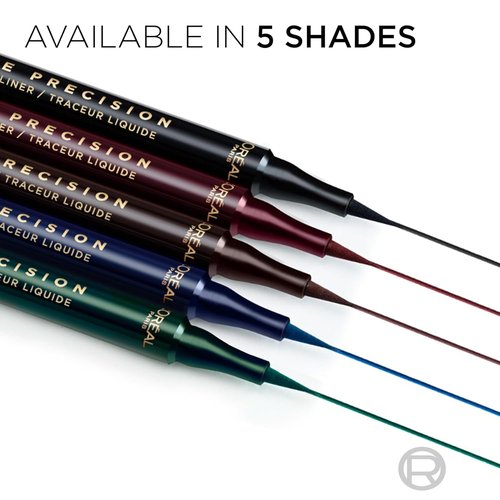 L'Oreal Paris Waterproof Liquid Eyeliner - Smudge-Proof Micro-Tip for 28HR Wear | 030 Blue Suede