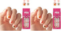 KISS imPRESS Mini Holiday Press On Nails for Kids, ‘Twinkling Lights’, Pink, Child Size, Squoval Shaped, Mess-Free, Mom Approved, Non-Toxic, Breakaway Application Tabs, Nail File, 20 Fake Nails