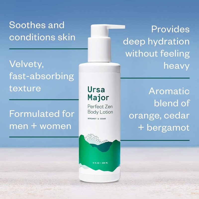 Ursa Major Natural Body Lotion - Vegan & Cruelty-Free Hydrating Formula for All Skin Types | 8 Ounces