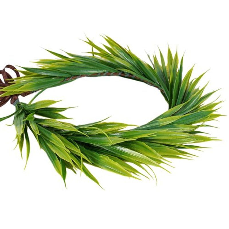 KorViSHOW Hawaiian Leaf Lei Crown Headband - Artificial Tropical Green Leaves Headpiece for Girls Women Hawaii Decor Beach Luau Party Costume Accessories