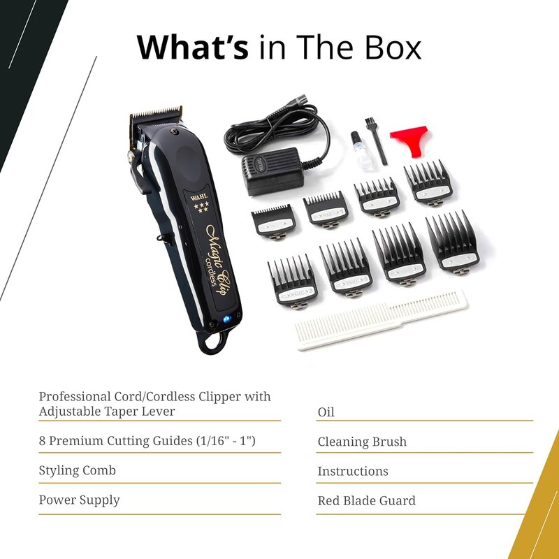 Wahl Professional 5 Star Series Magic Clip - Cordless Hair Clipper with Stagger-Tooth Blade | 100+ Minute Run Time