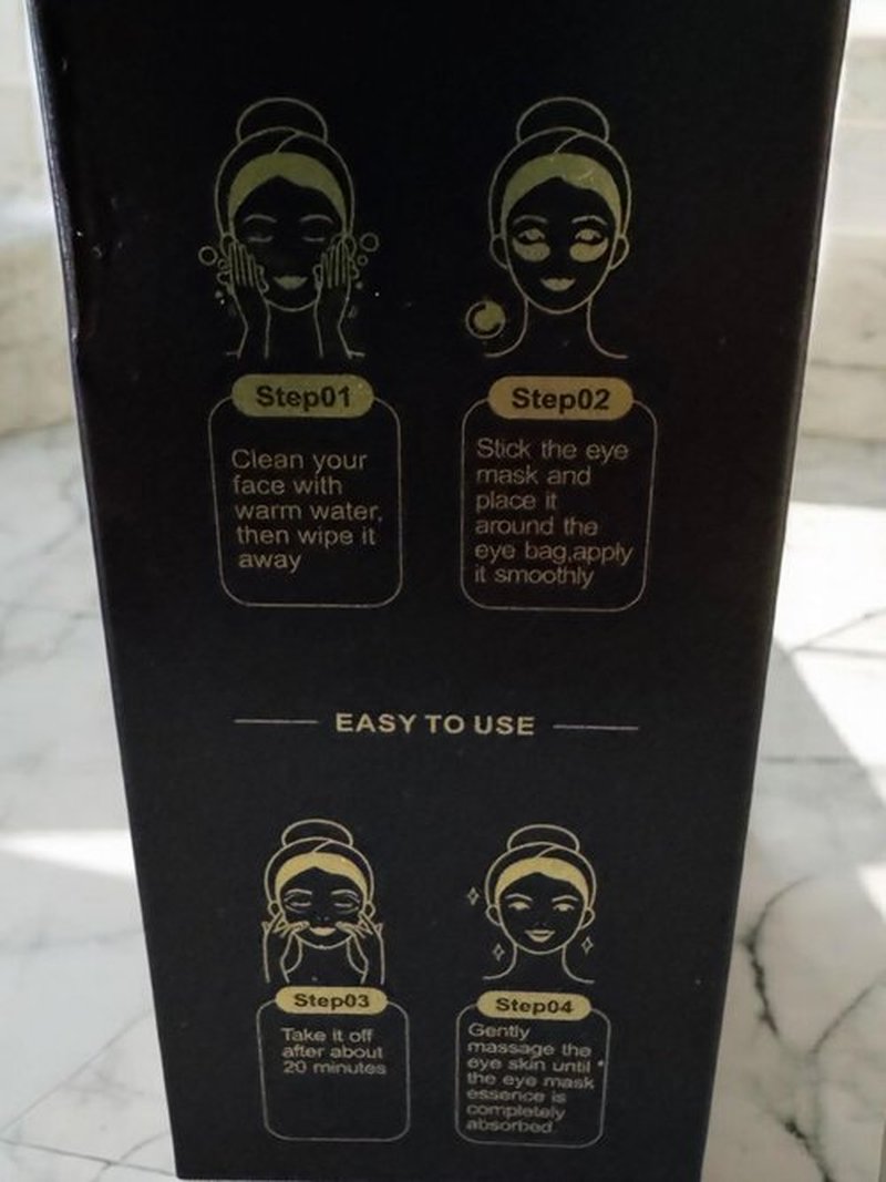 24K Gold Under Eye Patches (20 Pairs) Anti-Wrinkle Hydrogel Eye Mask with Collagen & Hyaluronic Acid -Reduces Dark Circles, Puffiness & Fine Lines - Eye Treatment for Men & Women