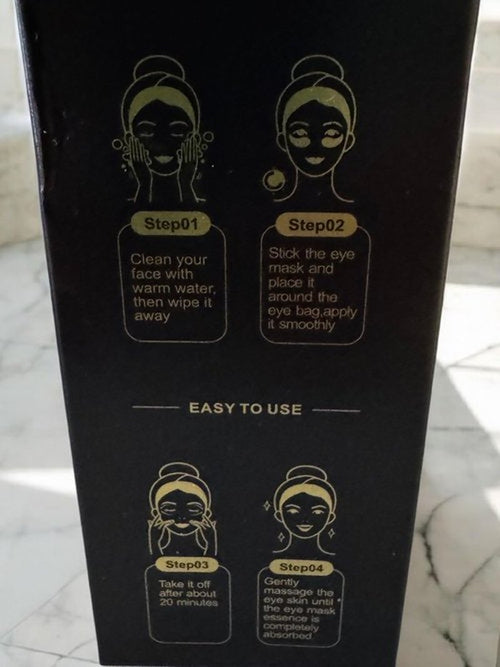 24K Gold Under Eye Patches (20 Pairs) Anti-Wrinkle Hydrogel Eye Mask with Collagen & Hyaluronic Acid -Reduces Dark Circles, Puffiness & Fine Lines - Eye Treatment for Men & Women
