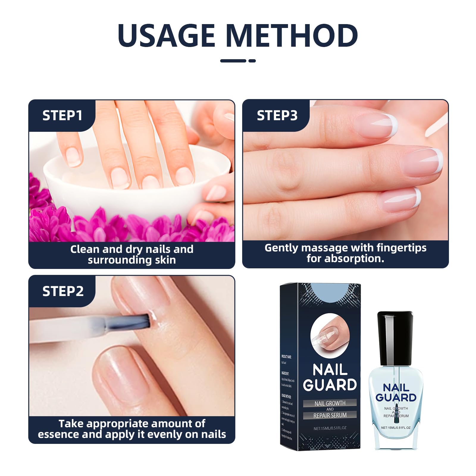 YFKEJI Onyxoguard Nail Growth And Repair Serum, Nail Growth and Strengthener Essence For Thin Nails And Growth, Nail Growth Serum, Onyxoguard Serum (2PCS), White