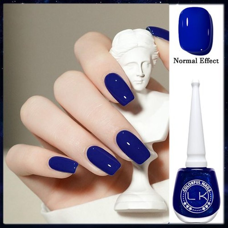 Cobalt Blue Gel Nail Polish - Highly Glossy and Reflective Royal Blue Shades for Women's Manicure Salon and Starter, 13 ML