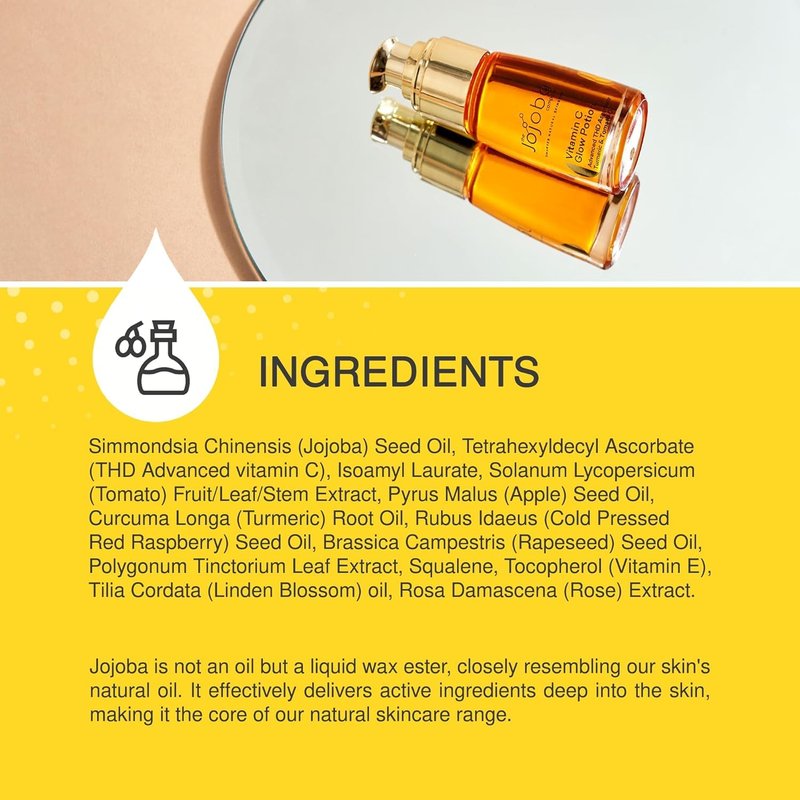 Vitamin C Facial Oil 30ml – Brightening Glow Elixir with THD Ascorbate, Turmeric & Tomato Oil – Antioxidant-Rich Skin Booster for Radiance, Even Tone & Smooth Texture