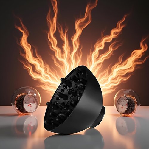 Skiennix Universal Hair Dryer Diffuser - Adaptable for Curly Hair Care | Black Color