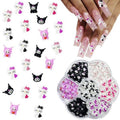 140 PCS Nail Charms, Kawaii 3D Nail Charms Cartoon Kitty Cute Charms for Nails Design, Acrylic Nail Supplies for DIY Nail Art Decorations
