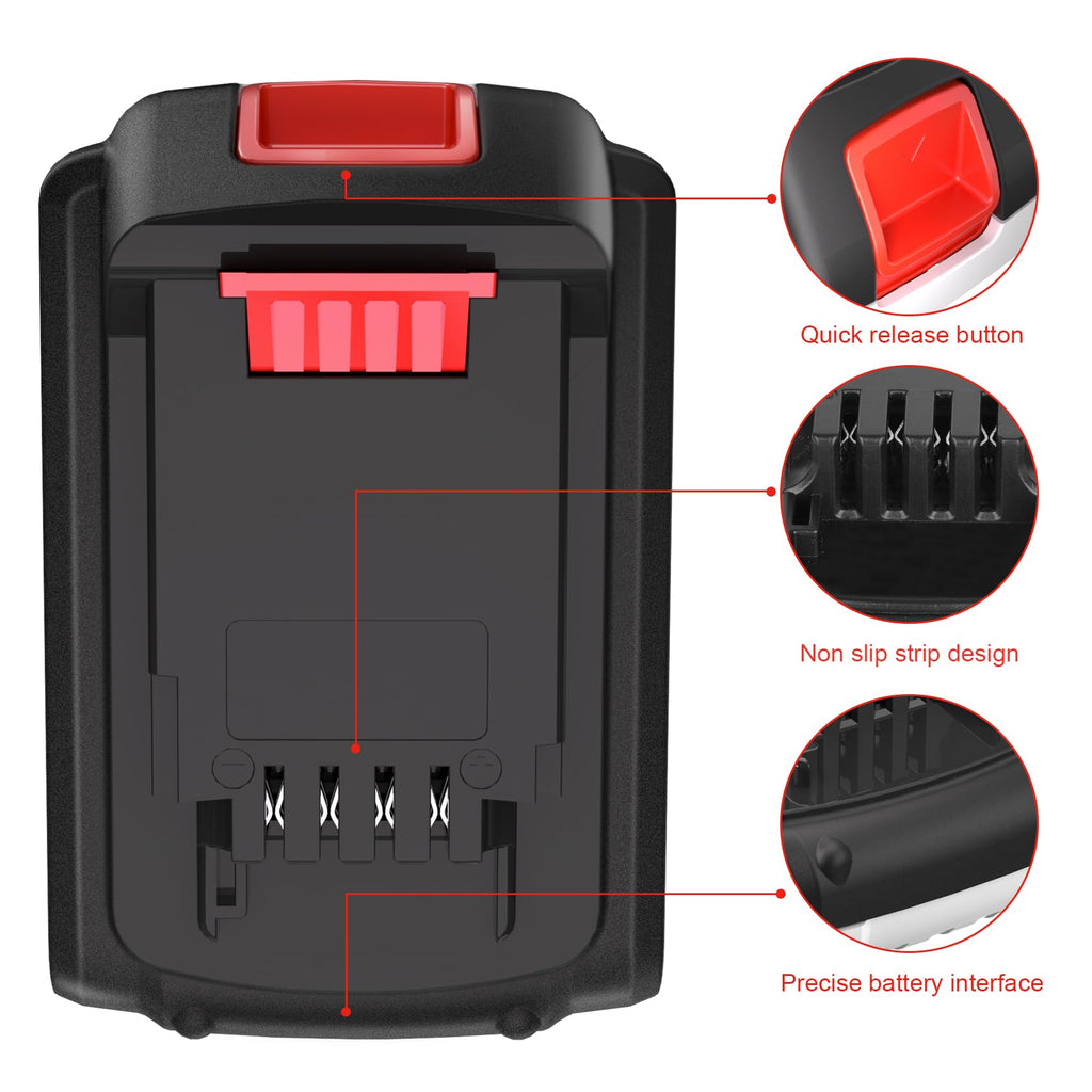 Leisuda LBXR20 Battery Replacement for Black and Decker 20V Lithium Battery