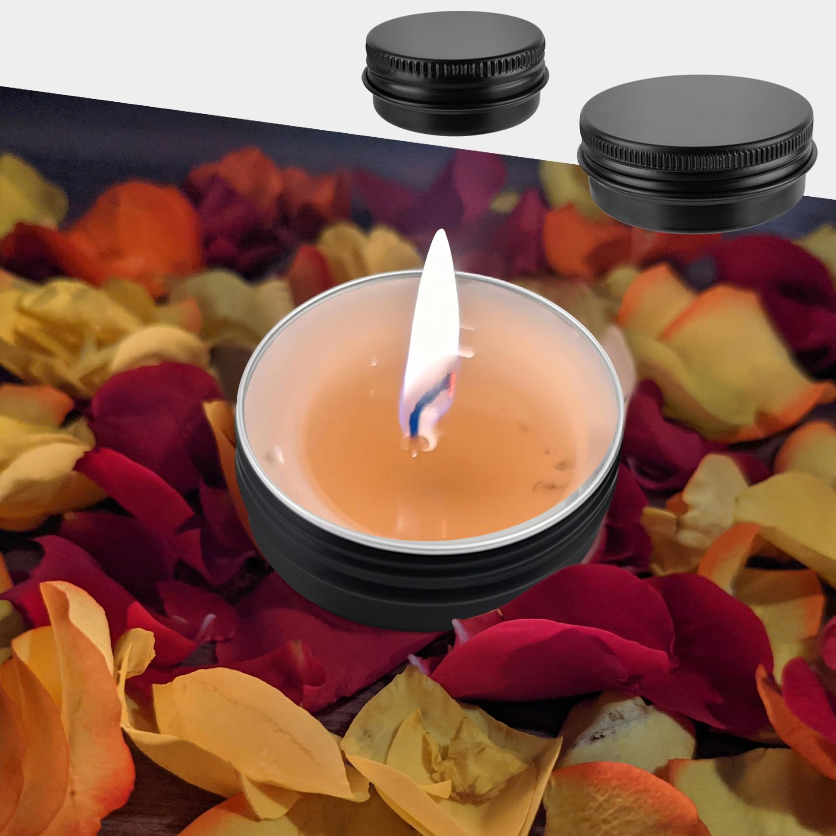 2 Pack Aluminum Tin Cans 1/2 Oz Tin Jars Containers with Screw Lids for Cosmetic Lotion Bars Candles