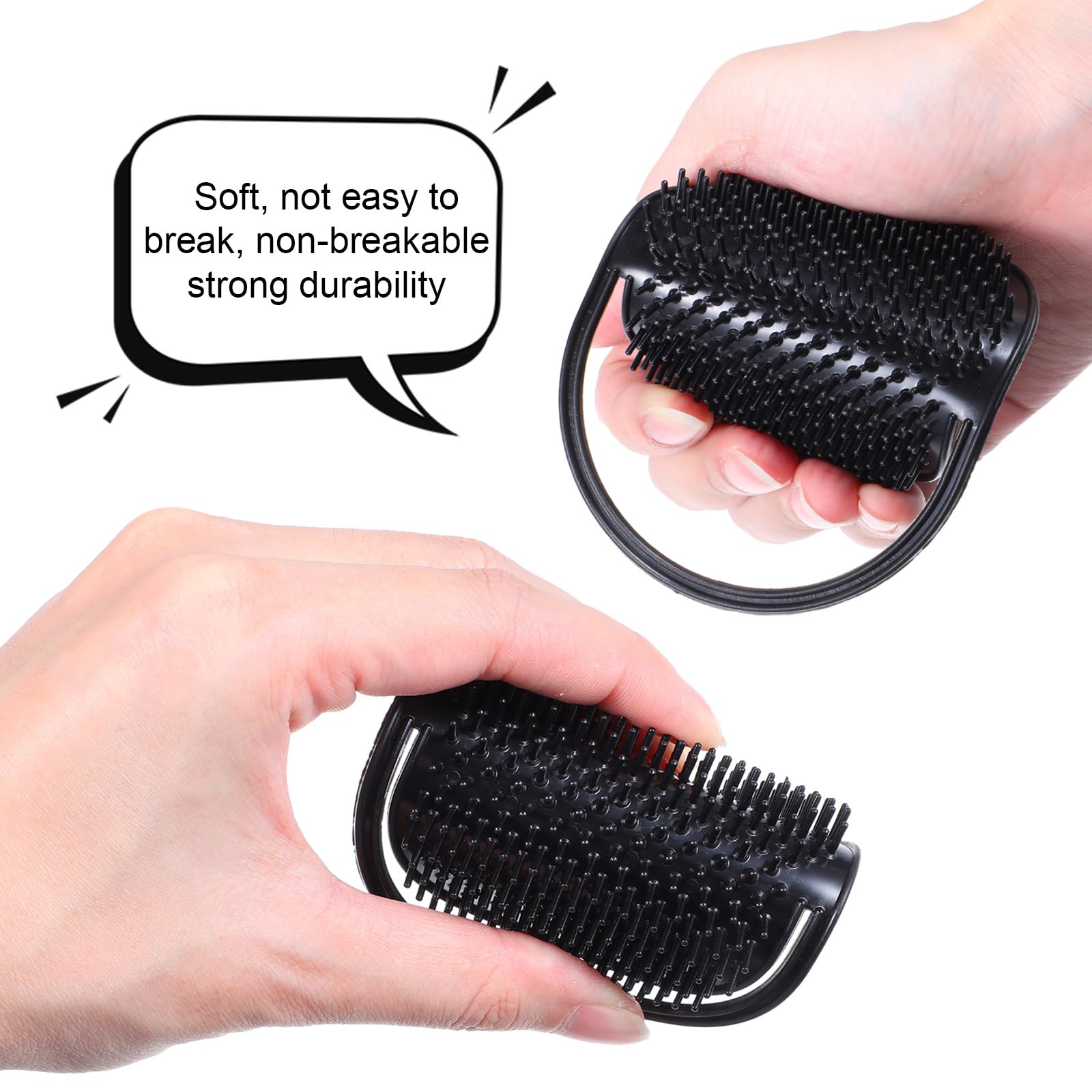 12Pcs Palm Comb, Portable Pocket Hand Combs for Men Soft Shampoo Brush Scalp Massager for DIY Hair Styling Scalp Massage and Shower