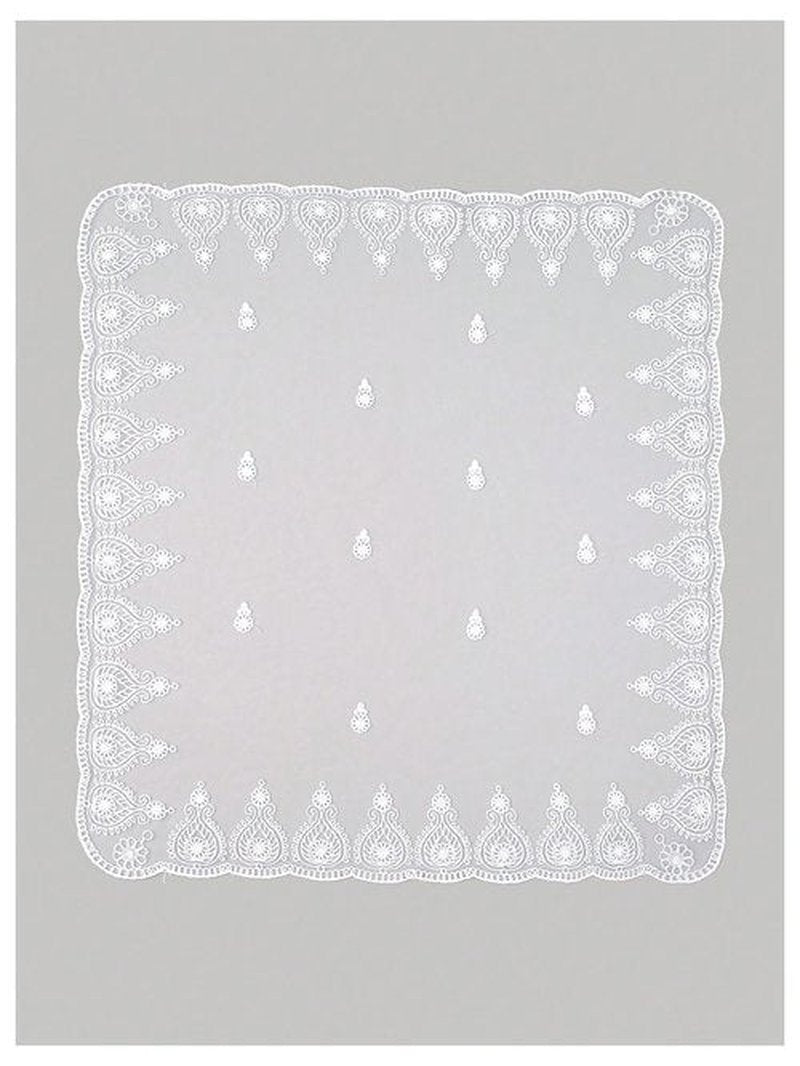 Floerns Women's Flower Embroidery Hair Scarf Headband Sheer Lace Hair Bandana White One-Size