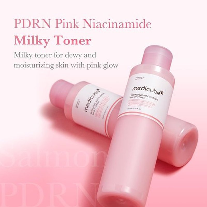Medicube PDRN Toner - Hydrating Salmon DNA Milky Toner with Ceramide & Peptide | 5.07 fl. oz for Glass Glow Skin