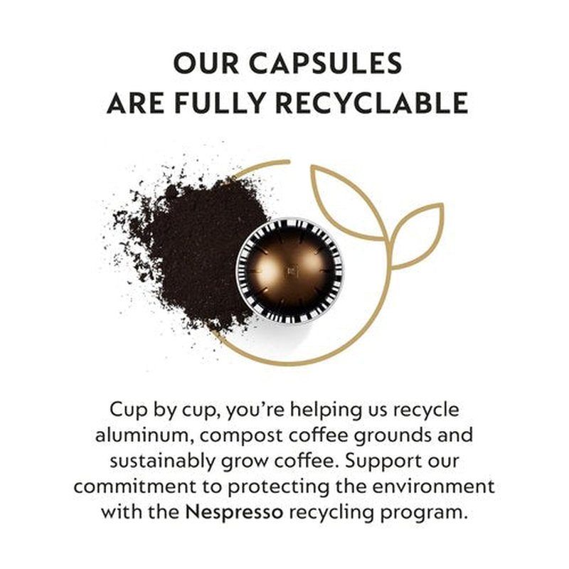 Nespresso Vertuo Double Espresso Chiaro - Medium Roast Coffee Pods, 30-Count, 2.7oz Brew