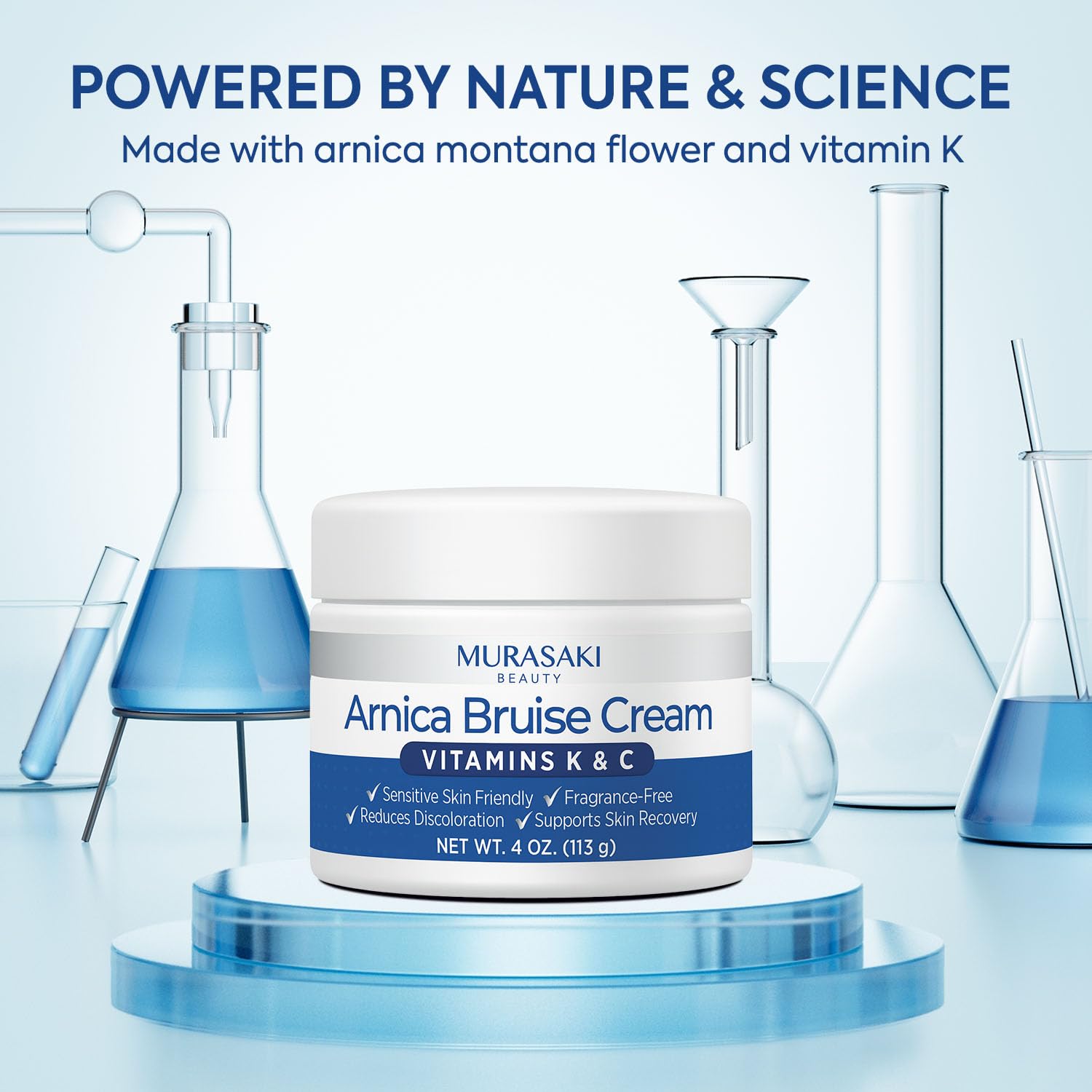 MURASAKI BEAUTY Arnica Bruise Cream for Thin & Sensitive Skin - Enriched with Arnica Montana & Vitamins K, C & E - Bruise Skin Daily Care for Teens, Adults & Seniors