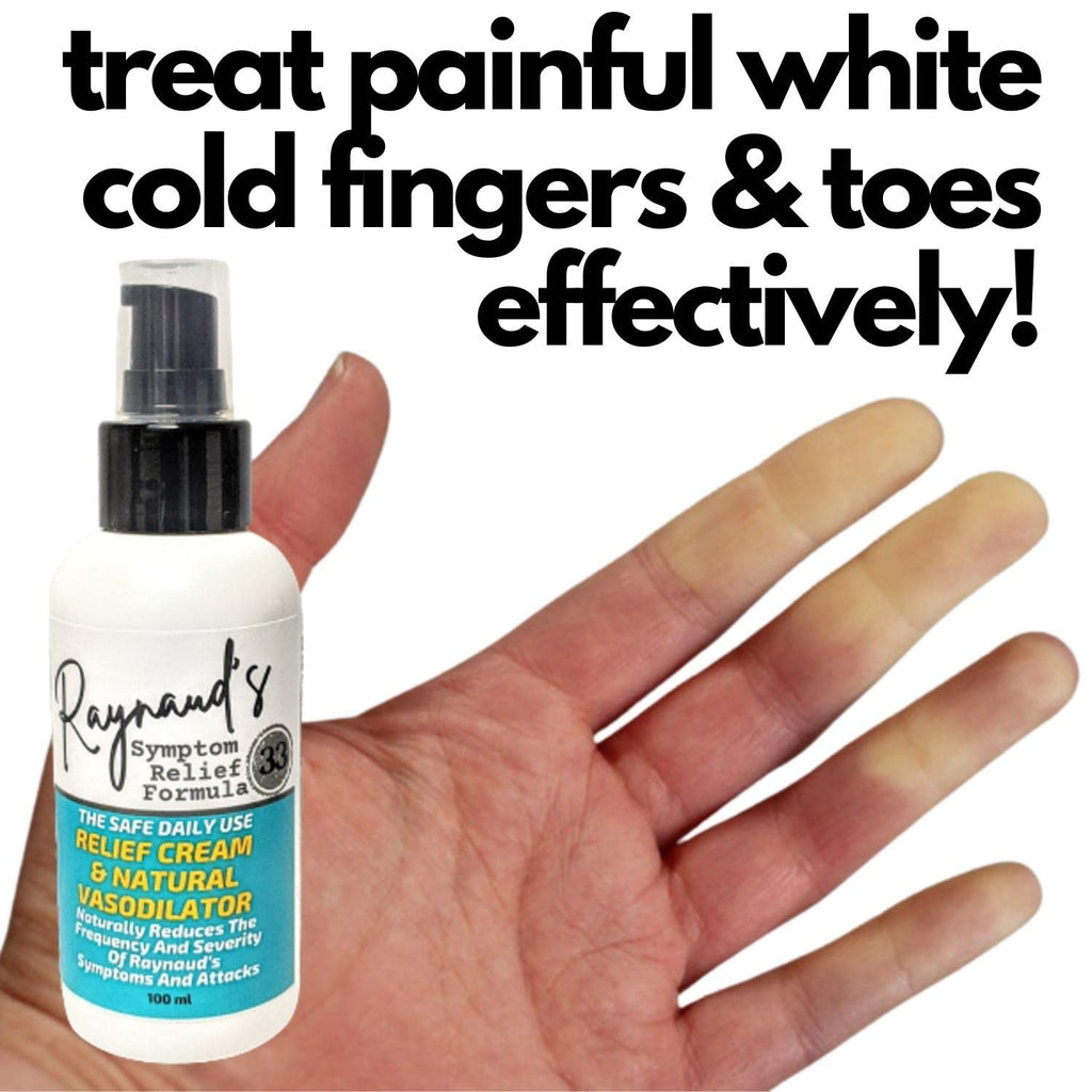 Tamed Organics Raynaud's Symptom Relief Topical Treatment Cream Get Rid of Painful Cold White Stiff Fingers and Toes. Natural Vasodilator Formula Improves Circulation and Warms Hands and feet.