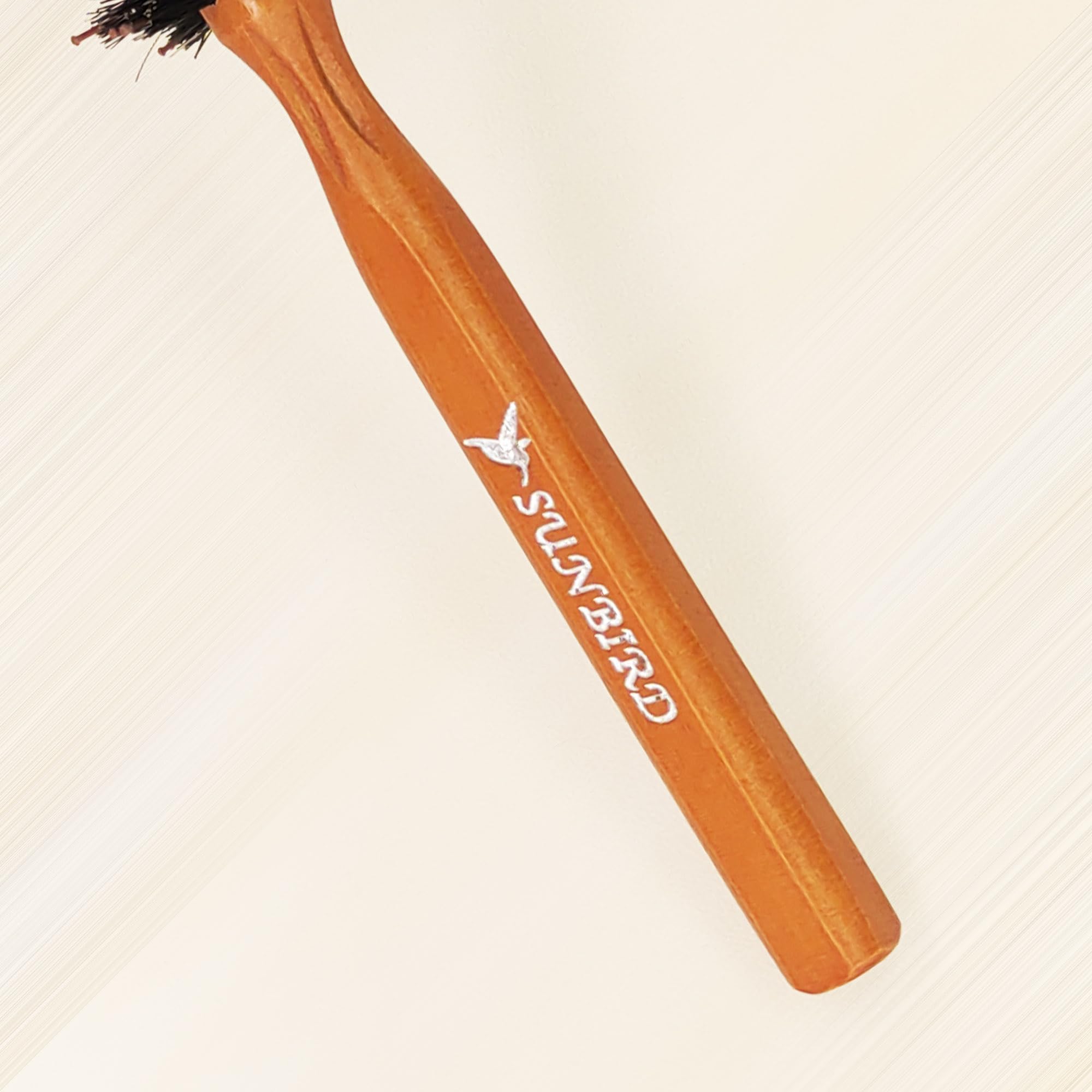 SUNBIRD Round Brush for Blow Out, Natural Wood & Boar Bristle, 1.6Inch