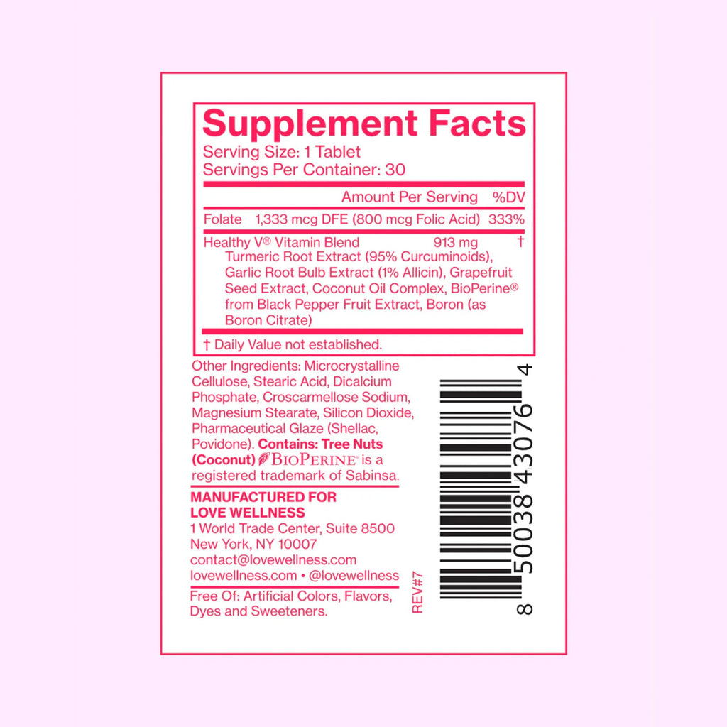 Love Wellness Good Girl Probiotics and Healthy V Vitamin | Womens Wellness Duo | Womens Probiotics Supplements for pH Balance and Vaginal Health