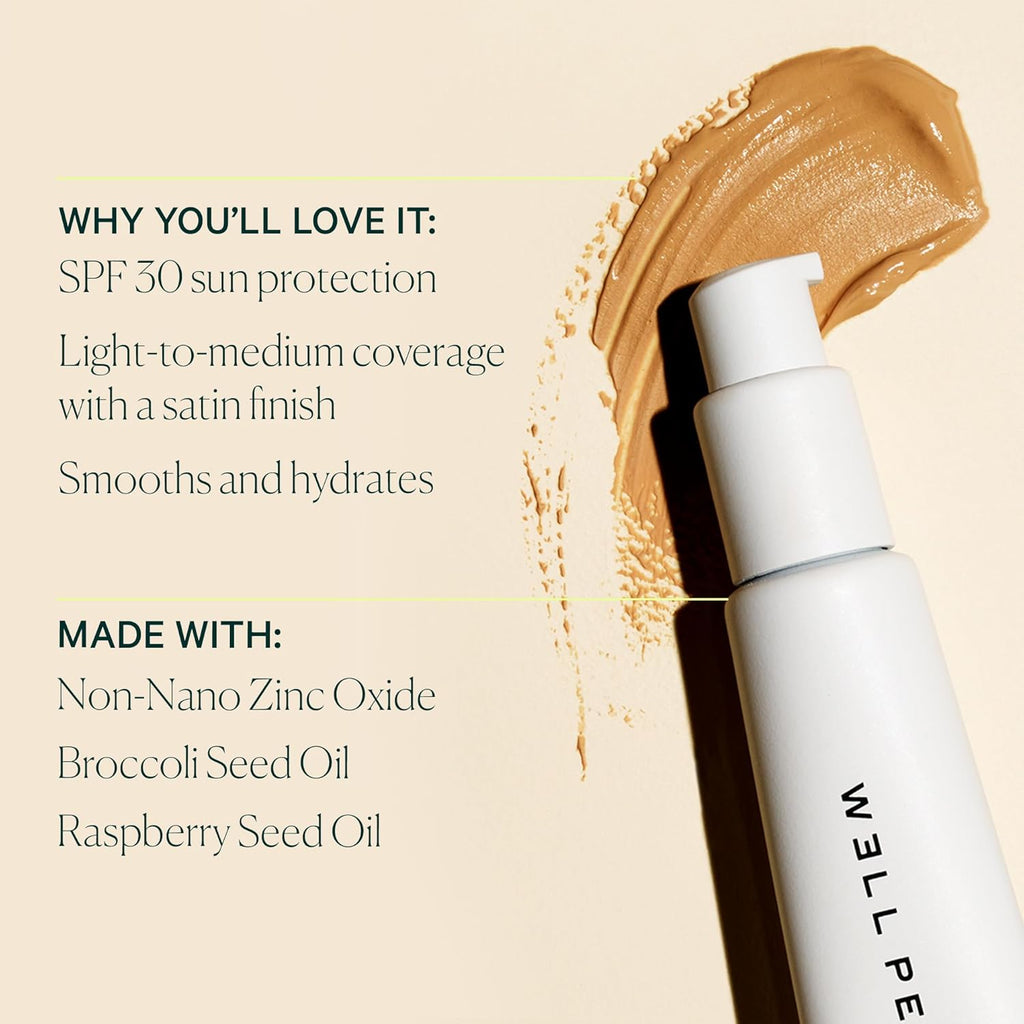 Well People Bio Tint SPF 30 Tinted Moisturizer - Skin-Perfecting & Hydrating Formula, Vegan, 1C