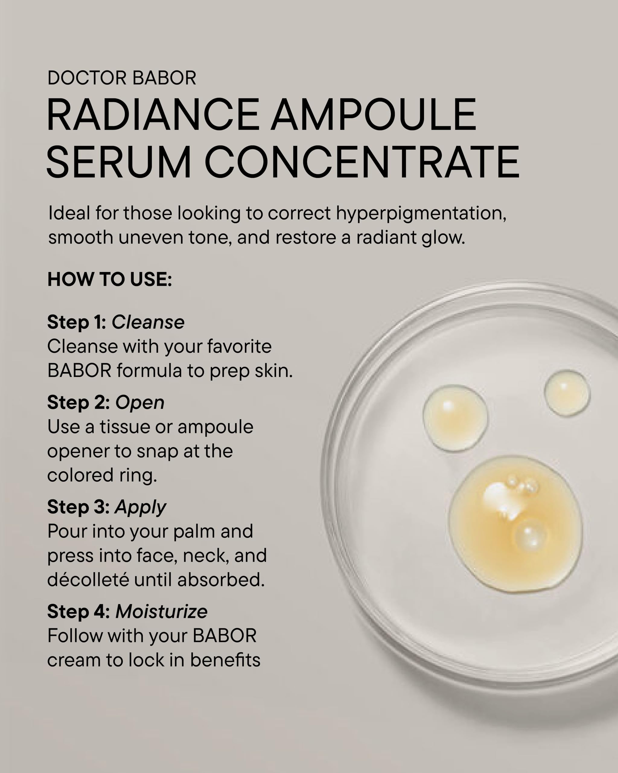 Doctor BABOR Radiance Ampoules Serum, 20% Vitamin C Treatment, with Hyaluronic Acid, High Dose, Face Pigment Spot Minimiser, for Smoother Skin with Glow, Against Wrinkles, 100% Vegan, 7 x 2 ml