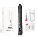 Unnees Cordless Electric Nail Drill Kit with 5 Adjustable Speeds, 6 Premium Bits & Led Light. Perfect for Gel/Acrylic/Dip Nails, Manicures, Pedicures & Pets, Portable & Professional (Grey)
