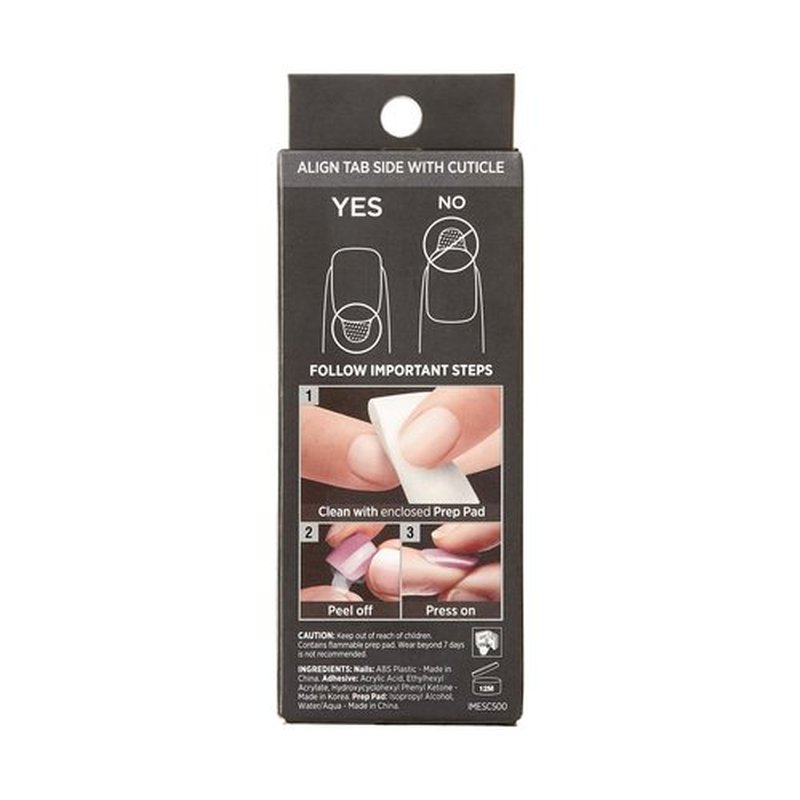 KISS imPRESS Press-On Manicure Premium Collection Fake Nails - Sweet Life, Purple Jelly Squiggle, Short & Square, Easy To Apply, Super Hold, Chip Proof, Smudge Proof, No Dry Time, Durable | 30 Count