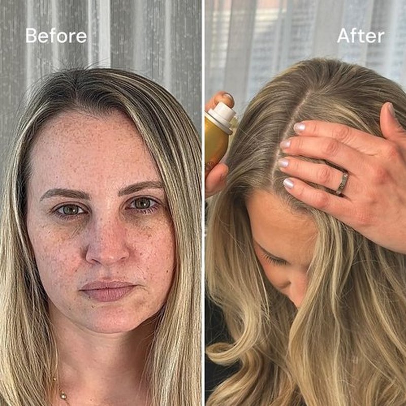 Style Edit Travel Size Root Touch Up Spray - Temporary Gray Hair Concealer | Salon-Quality, Transfer-Resistant | Medium Blonde, 0.75 oz