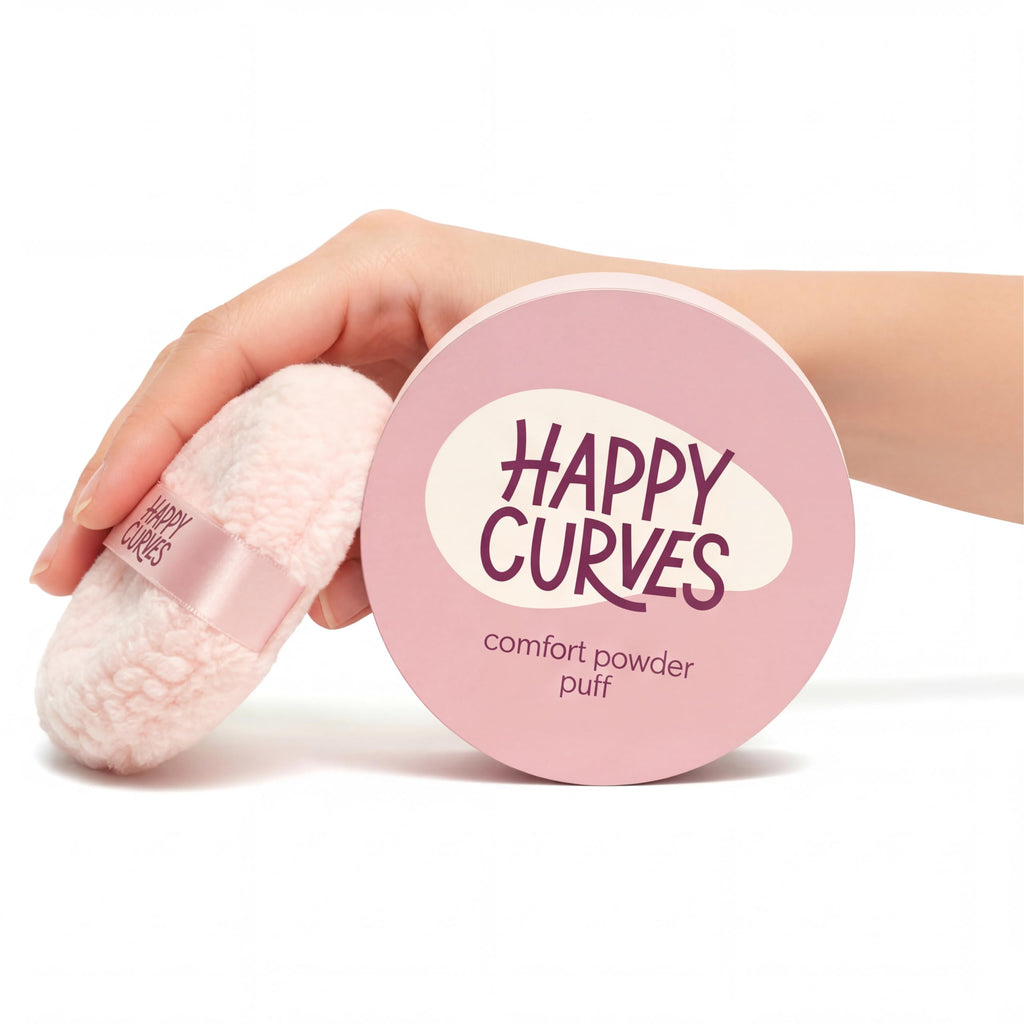 Happy Curves Dusting Powder Puff for All Day Sweat, Odor, & Chafe Defense, Body Powder Applicator (Powder Sold Separately)