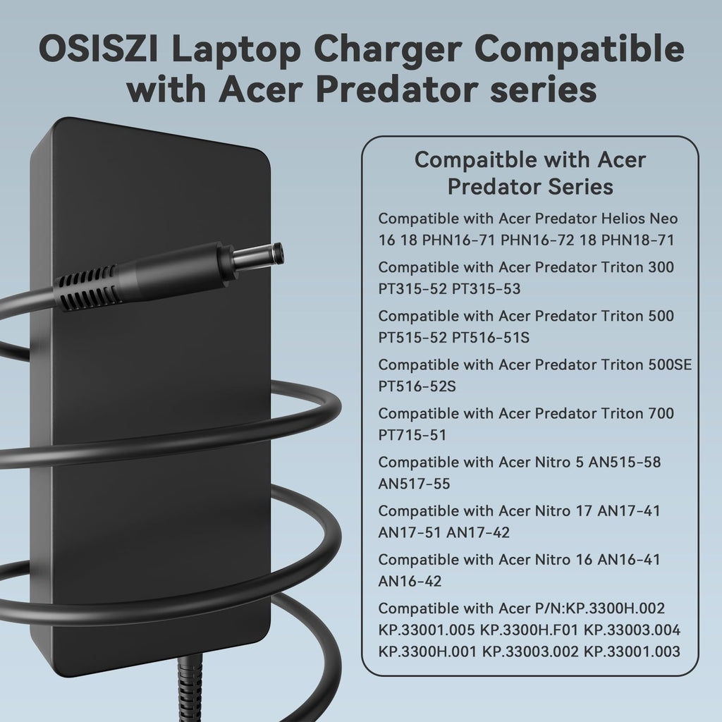 OSISZI 2026 330w 280W Laptop Charger Compatible with Acer Predator Helios
