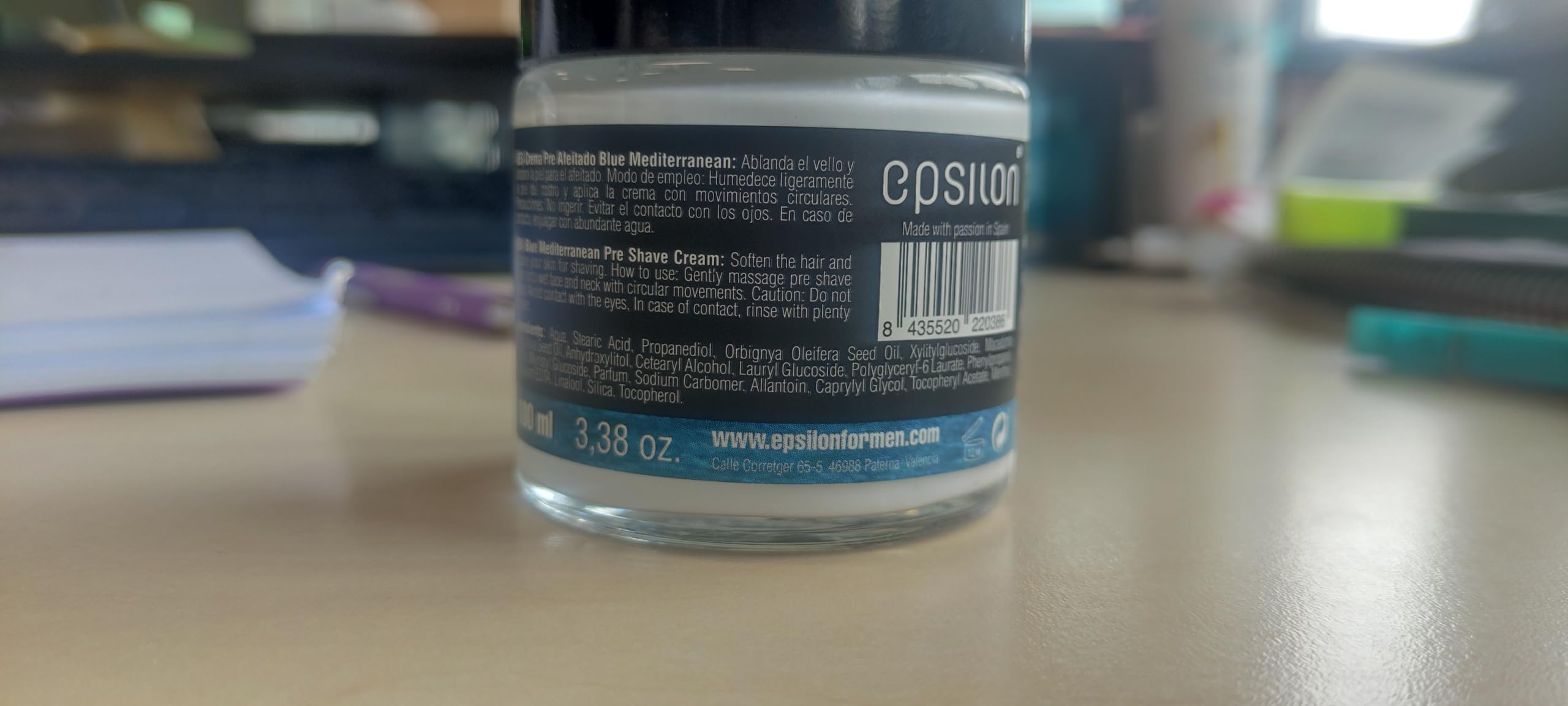 Epsilon Blue Mediterranean Pre Shave Cream 100ml
