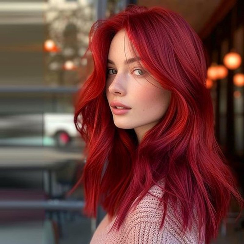 Skiennix Red Hair Dye - Temporary Hair Color Chalk for Girls | Perfect for Parties & Holidays