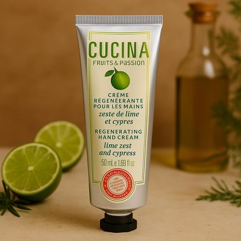 Cucina 6 Pack Regenerating Hand Cream Fruits & Passion Travel Size Set | Coriander Olive Tree | Lime Zest Cypress | Sea Salt Amalfi Lemon
