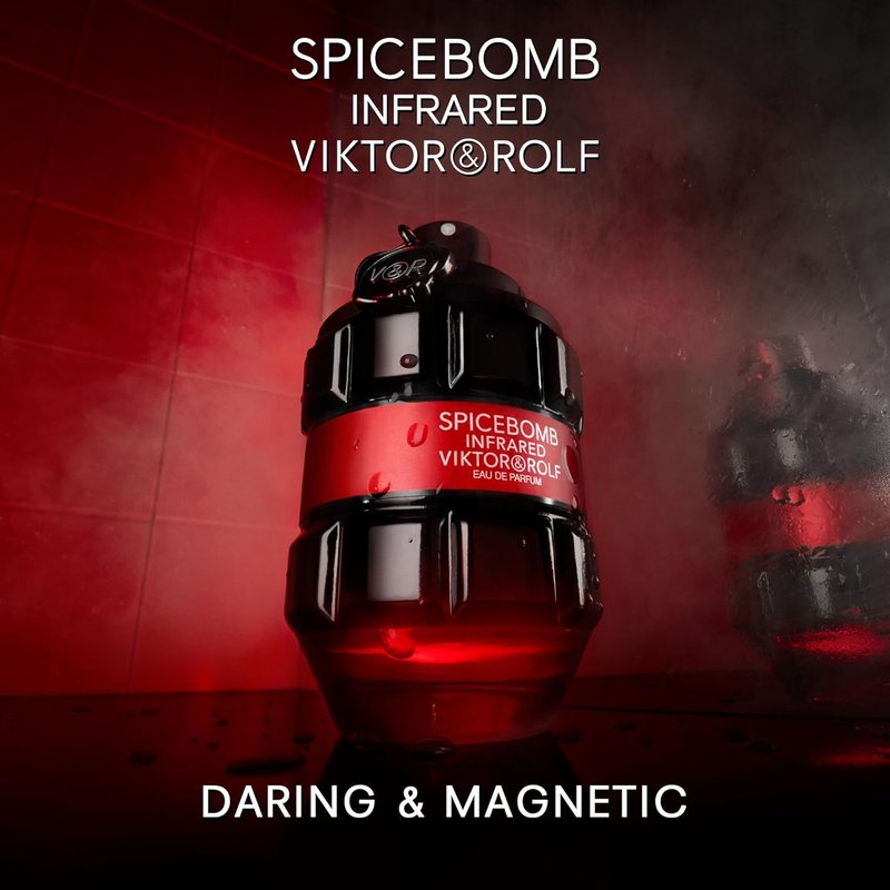 Viktor&Rolf - Spicebomb Infrared Eau de Parfum - Woody & Spicy Fragrance for Men - 3 Fl Oz